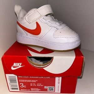 Nike Court Borough Low 2 white/orange Infant